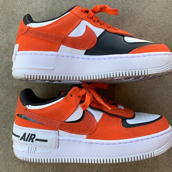 Nike Air Force 1 Low Shadow Rush Orange Black 6.5 Shoes Sneakers DQ8586800 - Picture 8 of 9